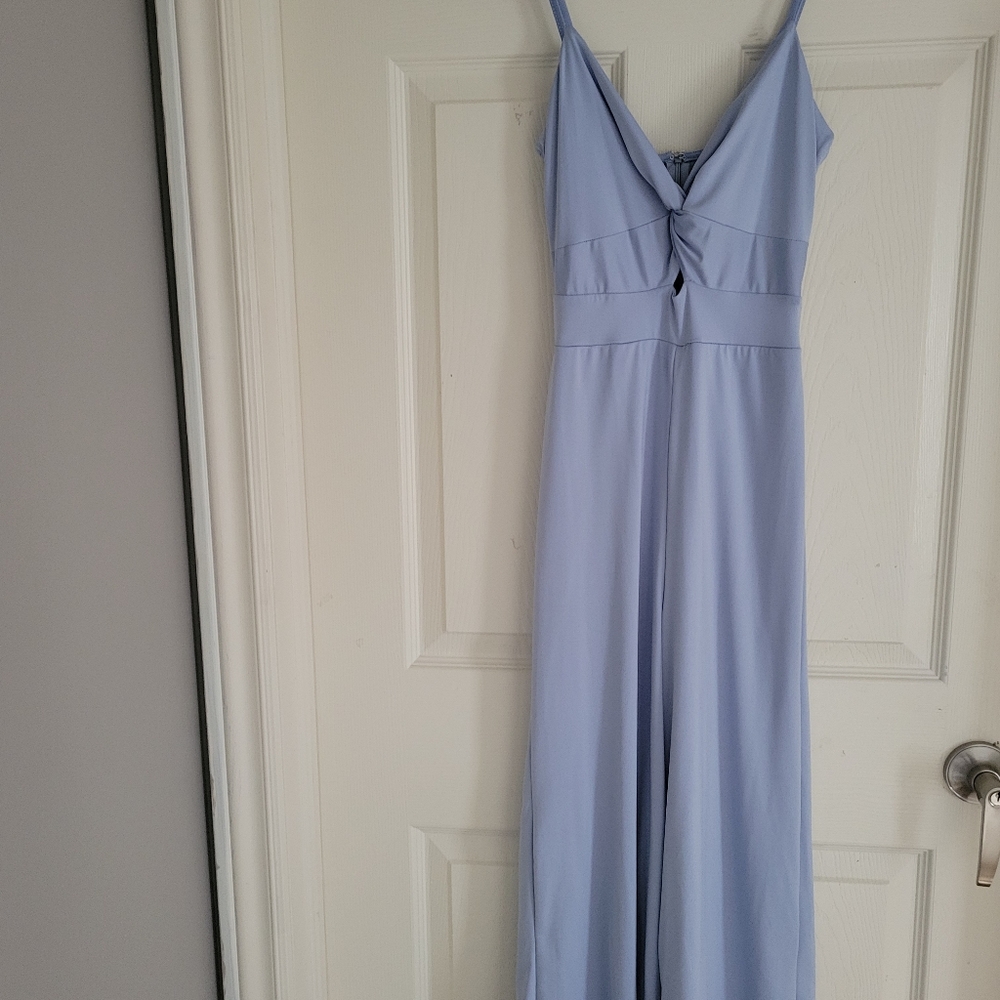 Baby Blue Silky Jumpsuit